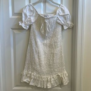 White Faithfull the Brand Mini Dress